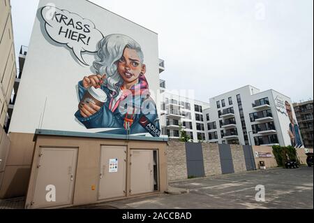 10.06.2019, Berlin, Germany, Europe - New apartment buildings by Adler Real Estate along Heidestrasse in the Europacity in Berlin Moabit.