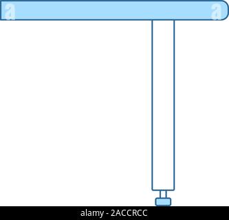 Briefing Table Console Icon. Thin Line With Blue Fill Design. Vector Illustration. Stock Vector