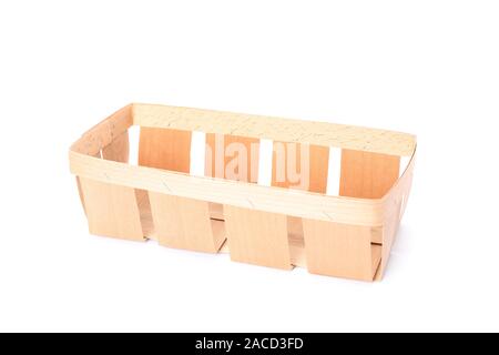Eco - friendly food basket isolated on white background Stock Photo