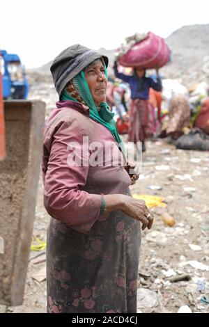 Piranha garbage dump site at Ahmedabad, Gujarat, India Stock Photo