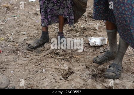 Piranha garbage dump site at Ahmedabad, Gujarat, India Stock Photo