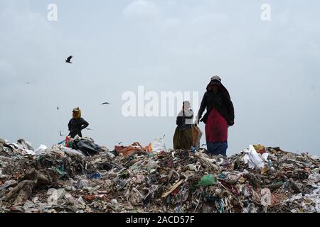 Piranha garbage dump site at Ahmedabad, Gujarat, India Stock Photo