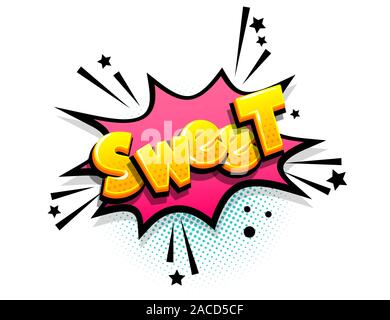 Comics text advertise phrase sale pop art Stock Vector