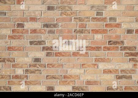 brown clinker brick wall background - modern building facade Stock Photo