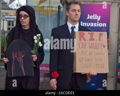 A protest by Animal Rebellion, held outside the Brighton Aquarium Stock Photo