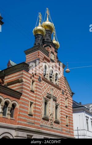 Russian Orthodox St. Alexander Nevsky Church, Copenhagen, Denmark Stock Photo