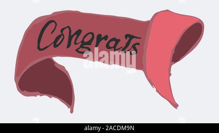 A banner on which you can write a message, a call. Stock Vector