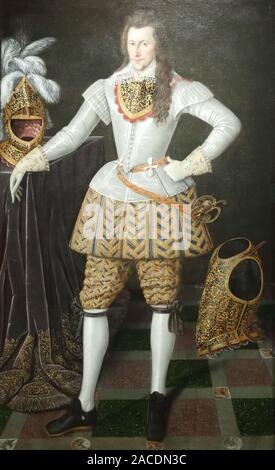 Portrait of Henry Wriothesley 3rd Earl of Southampton at the National Portrait Gallery, London, UK Stock Photo