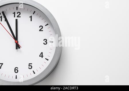 5 to 12 clock concept on white background Stock Photo