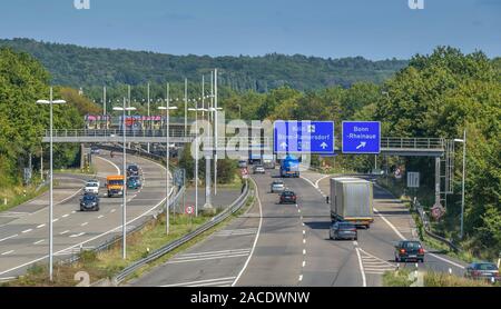 Autobahn A 562, Rheinaue, Bonn, Nordrhein-Westfalen, Deutschland Stock Photo