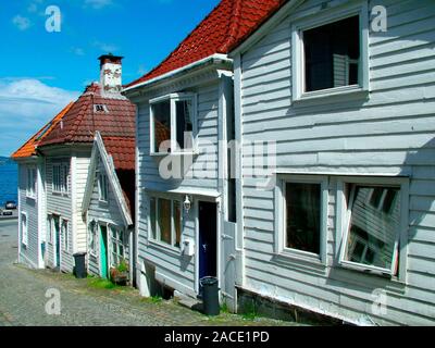 Norwegen, Altstadt von Bergen, Holzhäuser, Stock Photo