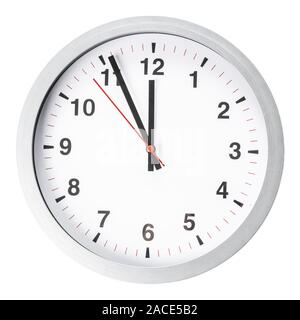 5 to 12 clock concept on white background Stock Photo