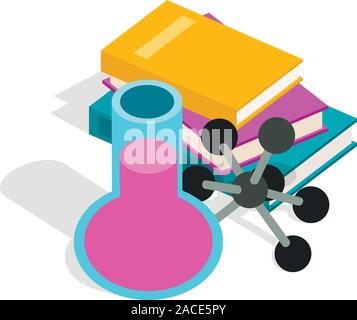 Chemistry icon, isometric style Stock Vector