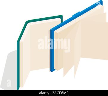 Opened book icon, isometric style Stock Vector
