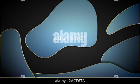Modern abstract vector background. The minimum design concept with liquid. Vector illustrations for wallpapers, banners, backgrounds, cards, book Stock Vector