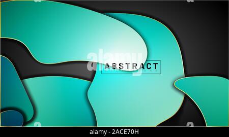 Modern abstract vector background. The minimum design concept with liquid. Vector illustrations for wallpapers, banners, backgrounds, cards, book Stock Vector
