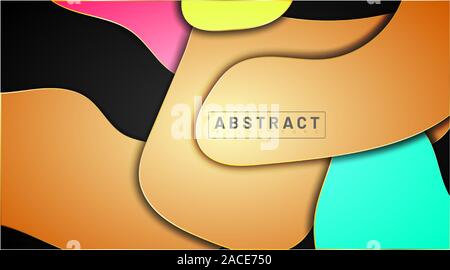 Modern abstract vector background. The minimum design concept with liquid. Vector illustrations for wallpapers, banners, backgrounds, cards, book Stock Vector
