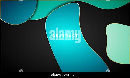 Modern abstract vector background. The minimum design concept with liquid. Vector illustrations for wallpapers, banners, backgrounds, cards, book Stock Vector