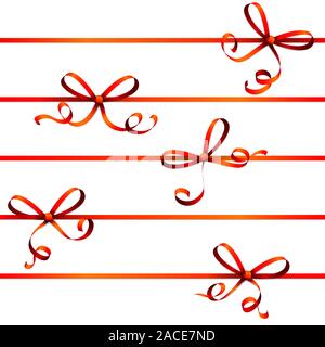 Set Decorative Red Bows Isolated On Stock Vector (Royalty Free) 689475478