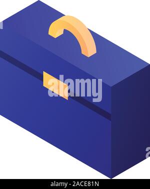 Leather case icon, isometric style Stock Vector