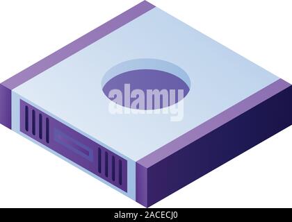Wifi router icon, isometric style Stock Vector