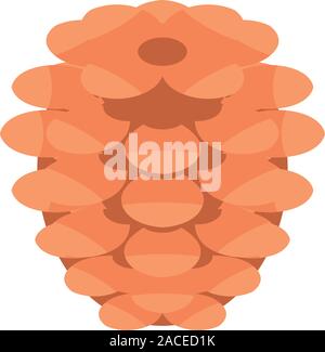 Conifer pine cone icon, isometric style Stock Vector