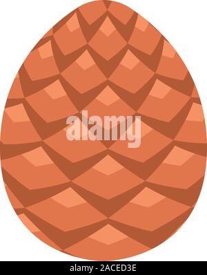Small pine cone icon, isometric style Stock Vector