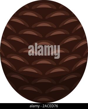 Round pine cone icon, isometric style Stock Vector