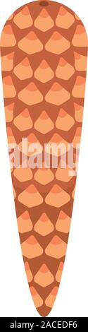 Decoration pine cone icon, isometric style Stock Vector