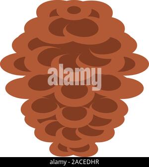 Autumn pine cone icon, isometric style Stock Vector