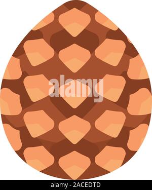 Pinecone icon, isometric style Stock Vector