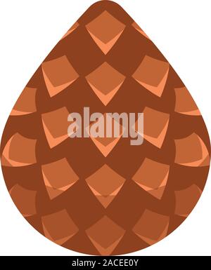 Forest pine cone icon, isometric style Stock Vector