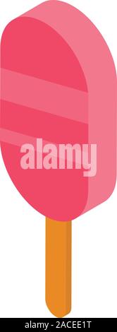 Lolly popsicle icon, isometric style Stock Vector