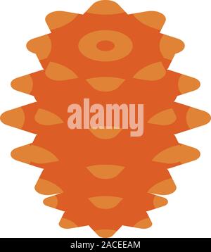 Winter pine cone icon, isometric style Stock Vector