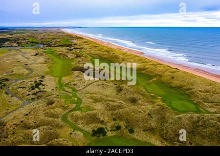 Aerial view of Trump International Golf Links golf course at Belmedie ...