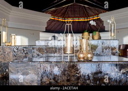 Elegant Interiors Decorations in Punta Cana, Dominican Republic. Stock Photo