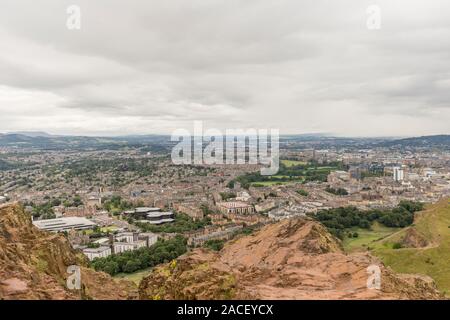 View of Arthur's Seat in Holyrood Park in Edinburgh, Scotland Stock Photo