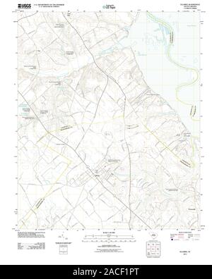USGS TOPO Map South Carolina SC Elloree 20110808 TM Restoration Stock Photo