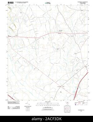 USGS TOPO Map South Carolina SC Felderville 20110808 TM Restoration Stock Photo
