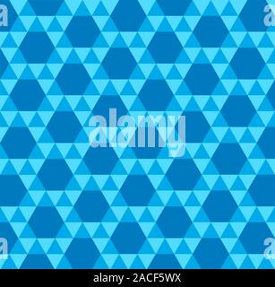 Uniform tiling pattern. This tiling pattern is called snub hexagonal tiling and has four triangles and one hexagon on each vertex (corner). It is semi Stock Photo