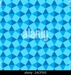 Uniform tiling pattern. This tiling pattern is called snub square tiling and has three triangles and two squares on each vertex (corner). It is semire Stock Photo