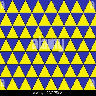 Uniform tiling pattern. This tiling pattern is called triangular tiling and has six triangles on each vertex (corner). It is regular because the lines Stock Photo