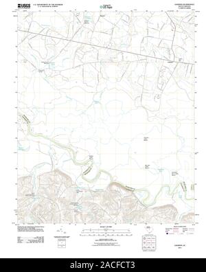 USGS TOPO Map South Carolina SC Gadsden 20110808 TM Restoration Stock Photo