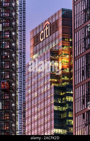 Citi Citibank Tower Canary Wharf East London UK Architects  César Pelli & Associates completed 2001 Stock Photo