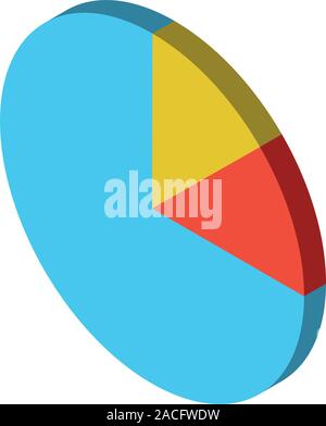 statistics pie infographic isolated icon Stock Vector