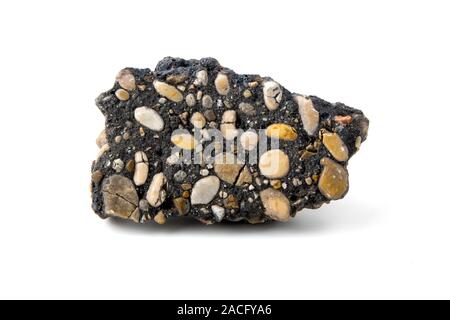 Asphalt concrete on a white background Stock Photo