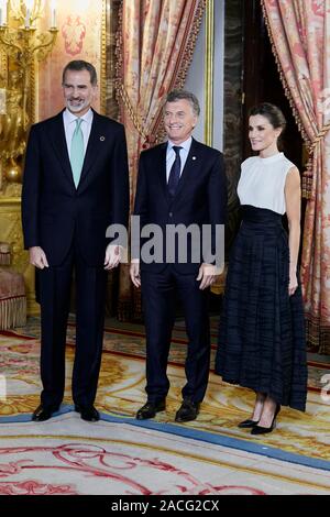 King Felipe IV, Queen Letizia, Princess Leonor and Infanta Sofia during ...