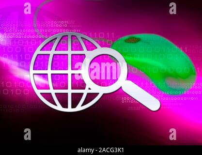 Internet search, conceptual artwork. Stock Photo