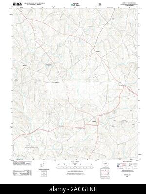 USGS TOPO Map South Carolina SC Kirksey 20110819 TM Restoration Stock Photo