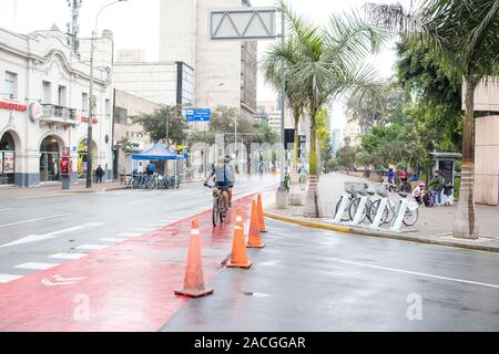 LIMA, PERU - SEP 08TH 2019: Alternative means of transport for the inhabitants of the city of Lima in Peru Stock Photo